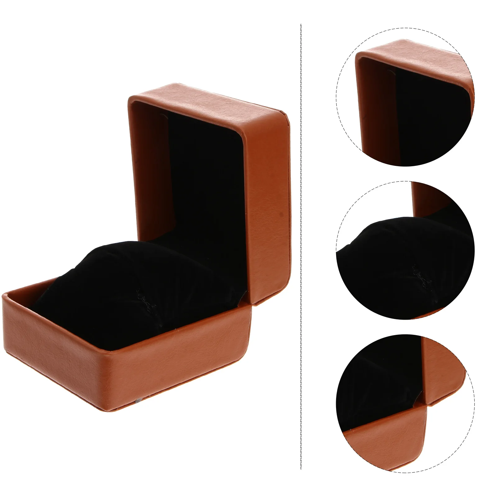 

Elegant Watch Cases Brown Storage Boxes for Men Detachable Pillows Protect Watches Jewelry ganizer Displays Box