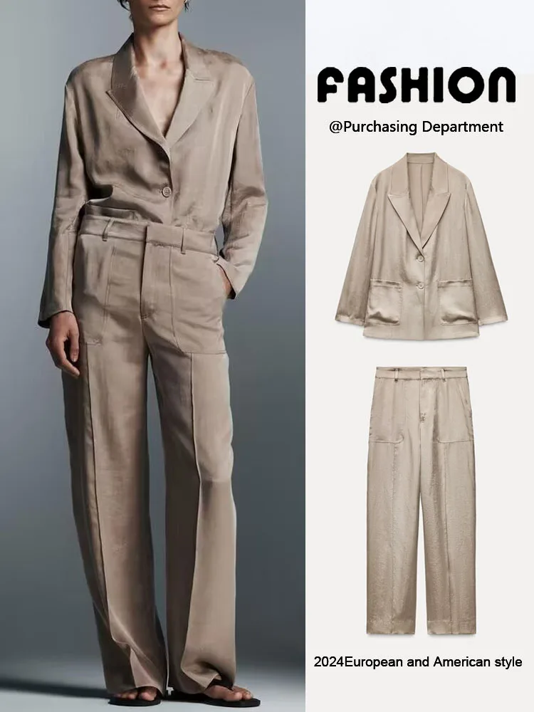 

New Autumn Women's Suit Jaet Casual Pants Set Faionable Workwear Comfortable Fit
