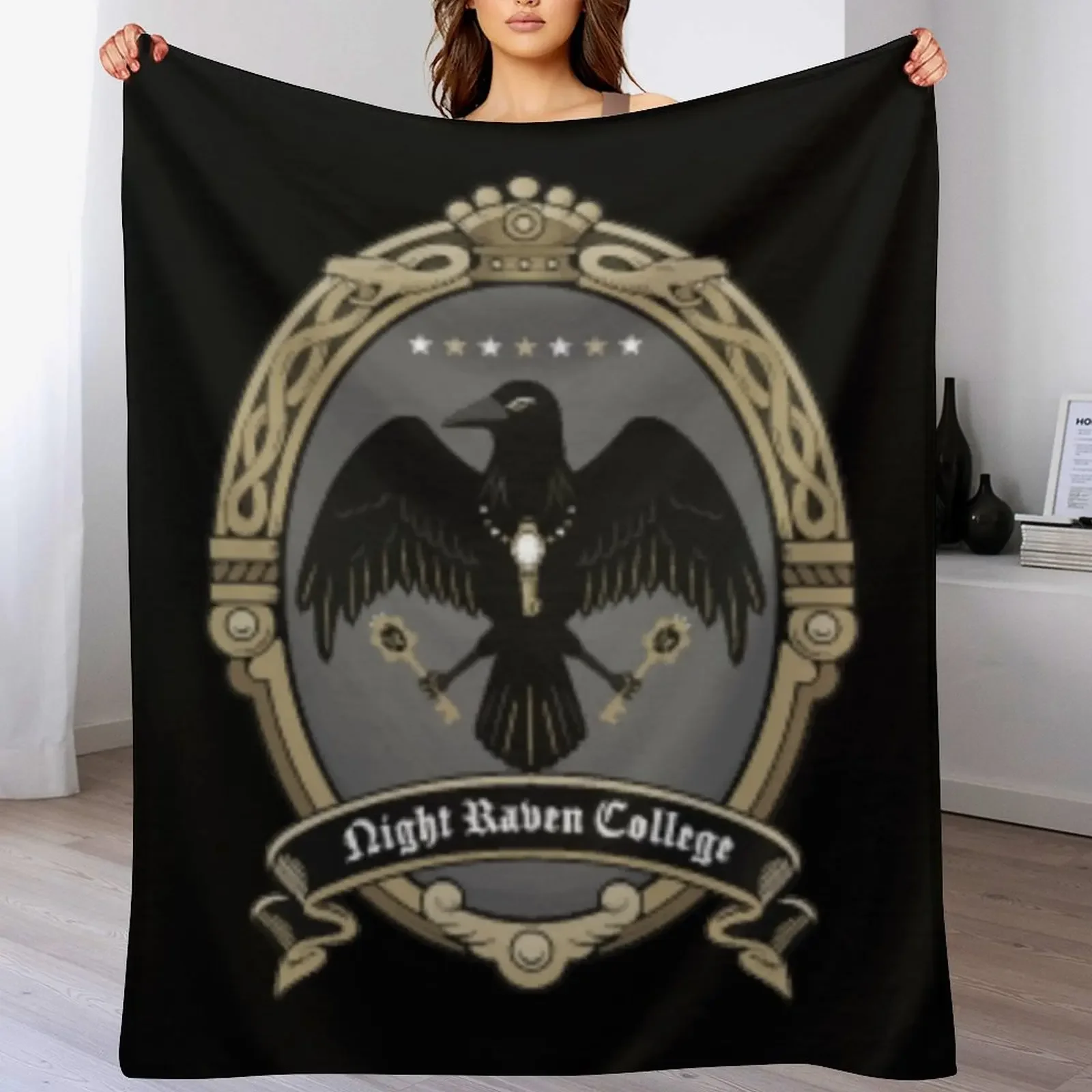 

Night Raven College Throw Blanket Warm Soft Beds christmas gifts Plush Blankets