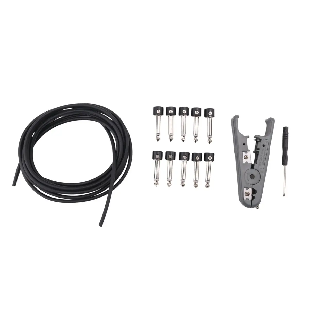 

Комплект для самостоятельной сборки гитарных кабелей ABXI: беспаяные коннекторы для гитарных педалей и патч-кабелей