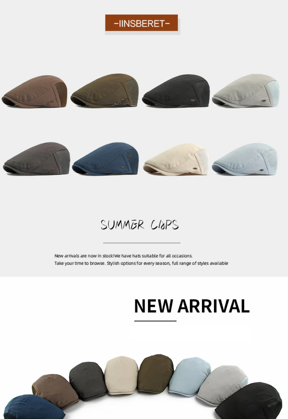 HT5109 Herren- und Damen-Baskenmützen, Frühling-Sommer-Sonnenkappe, Retro-Künstlermütze, Unisex Ivy Flat Cap, Verstellbare Netz-Baskenmütze – Detail 2