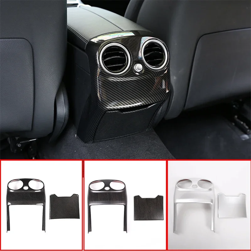 

ABS Car Rear Air Condition Outlet Vent Frame Cover Trim Sticker For Mercedes Benz C-Class W205 2015-2018 Interior Accessories