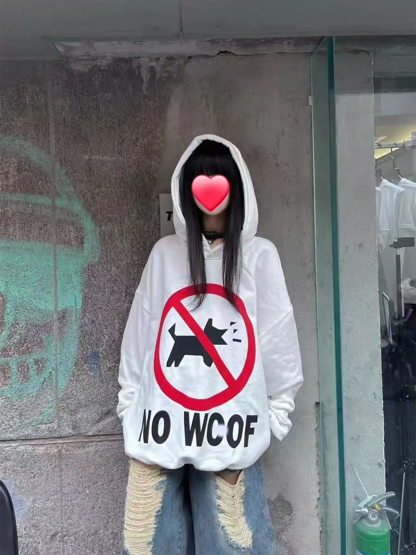 Sudadera con capucha blanca Retro americana para mujer Otoño Invierno nueva moda de gran tamaño Lazy Sle pareja combina todo Top largo Sve