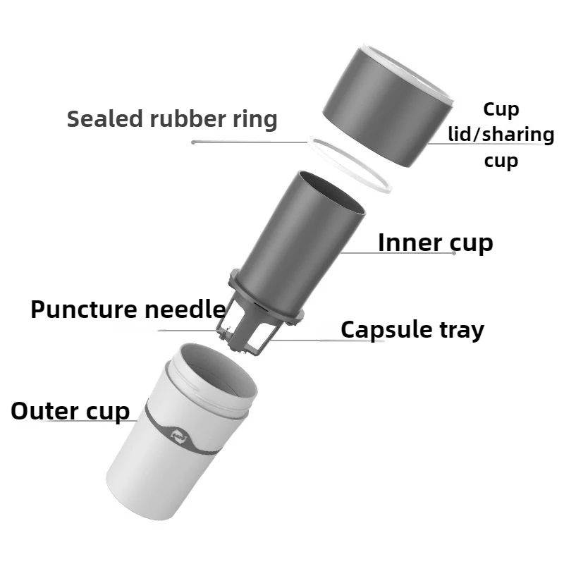 180mL 대용량 휴대용 캡슐 커피 머신 따뜻한 것과 차가운 양조 커피 떨어지는 아이스 드립 포트 청소가 용이함