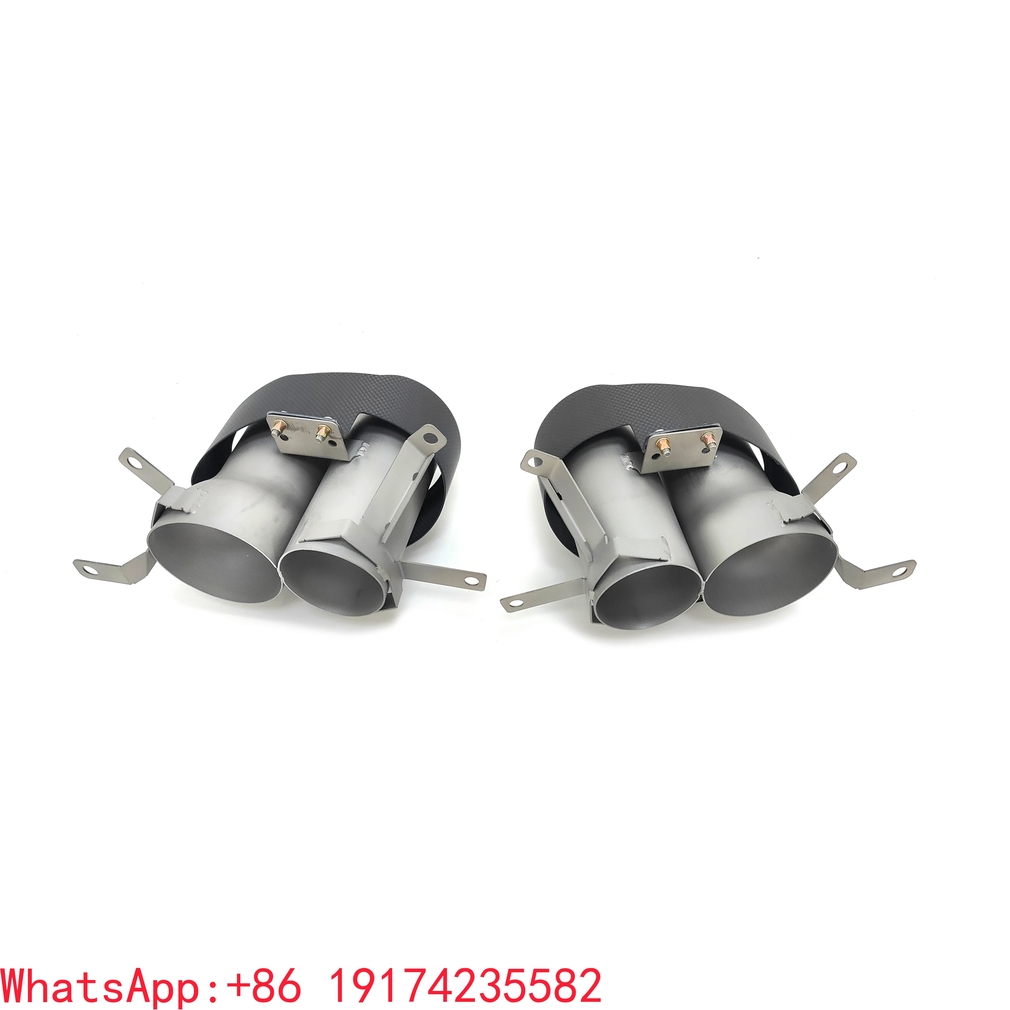 

For Upgrade Tail Pipe Oval Carbon Fibre Tip Specialized for Audi RS3 RSQ3 RS4 RS5 RS6 RS7 RSQ8 TTRS Exhaust Quad Tips