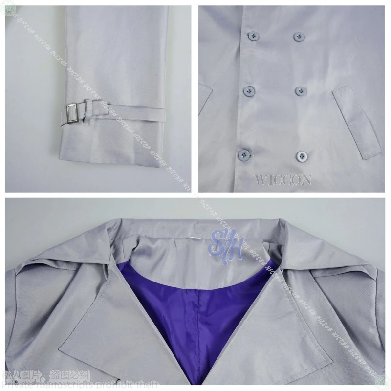 Azul Ashengrotto تأثيري لعبة Octavinelle أنيمي زي النمط البريطاني معطف وشاح قبعة أنيقة موحدة موضة Y2K الباروكات هالوين