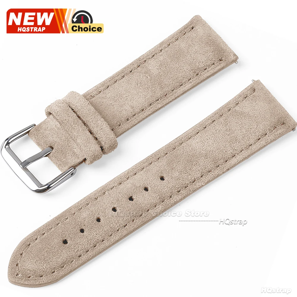 Butterfly Clasp Suede Strap for Omega Watch Band