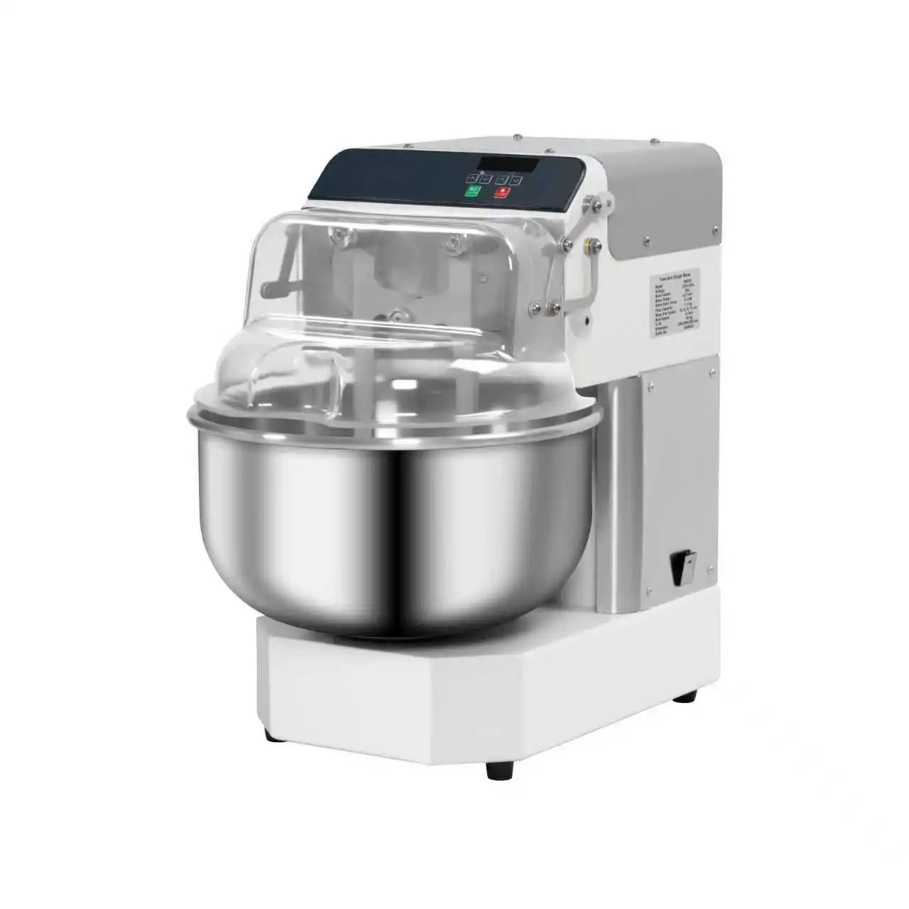 2025 New Foodsense Twin Am Dough Mixer 3KG 20L Spiral with Low Noise & Adjustable Speed for Bakery Use