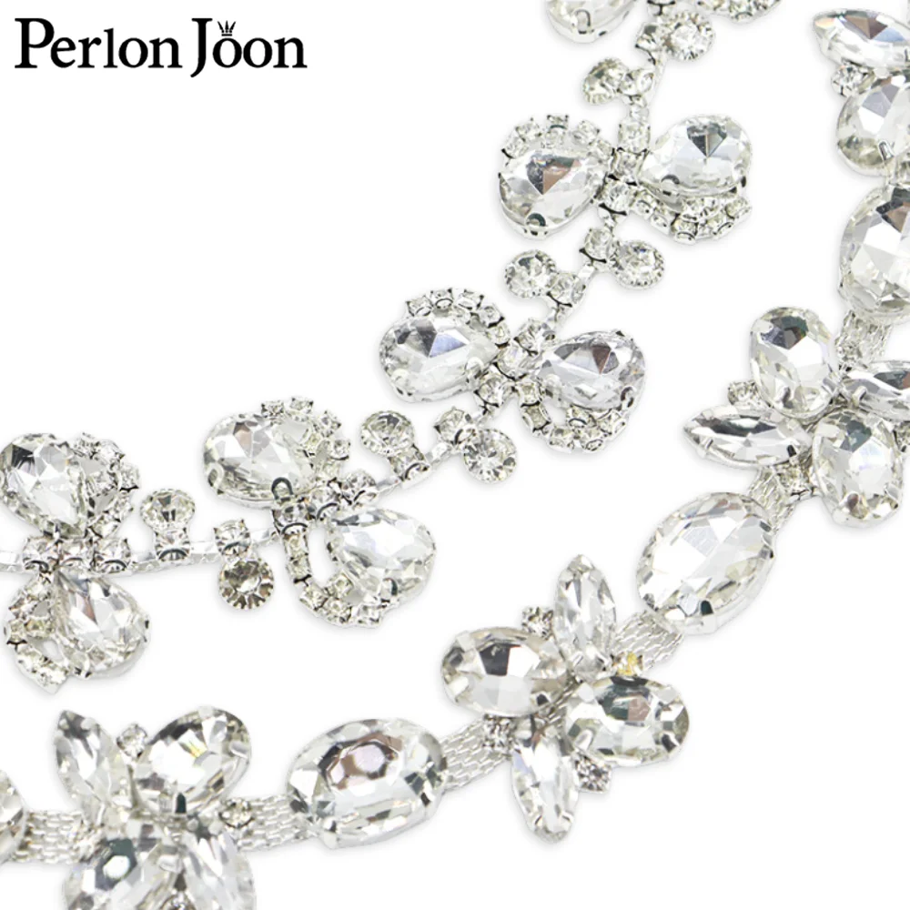 1 Yard Fancy Diamond Horse Eye Crystal Chain DIY Accessories Bags Headwear Clothing Handmade Rhinestone Chain ML258