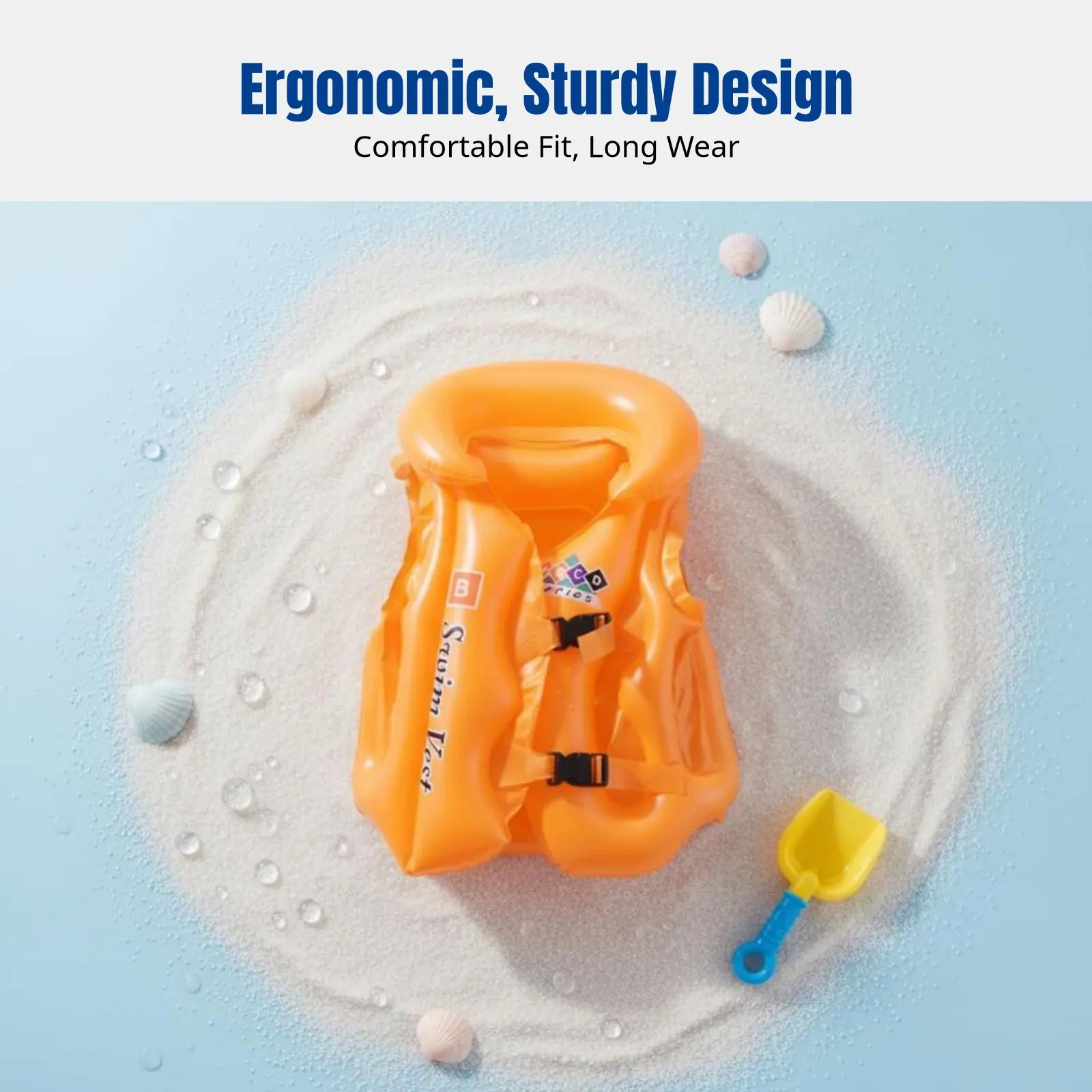 

Детский надувной жилет для плавания, плавательный круг, спасательный жилет, нарукавники, мультяшный дизайн, унисекс