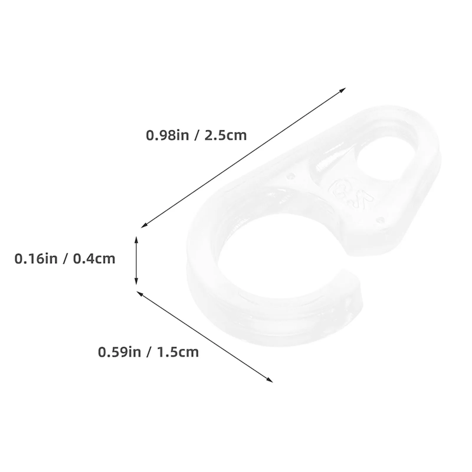24Pcs Window Curtain Track Hooks Transparent Plastic Small Ceiling Carrier Replacement Hooks for Smooth Curtain Glide Drapery