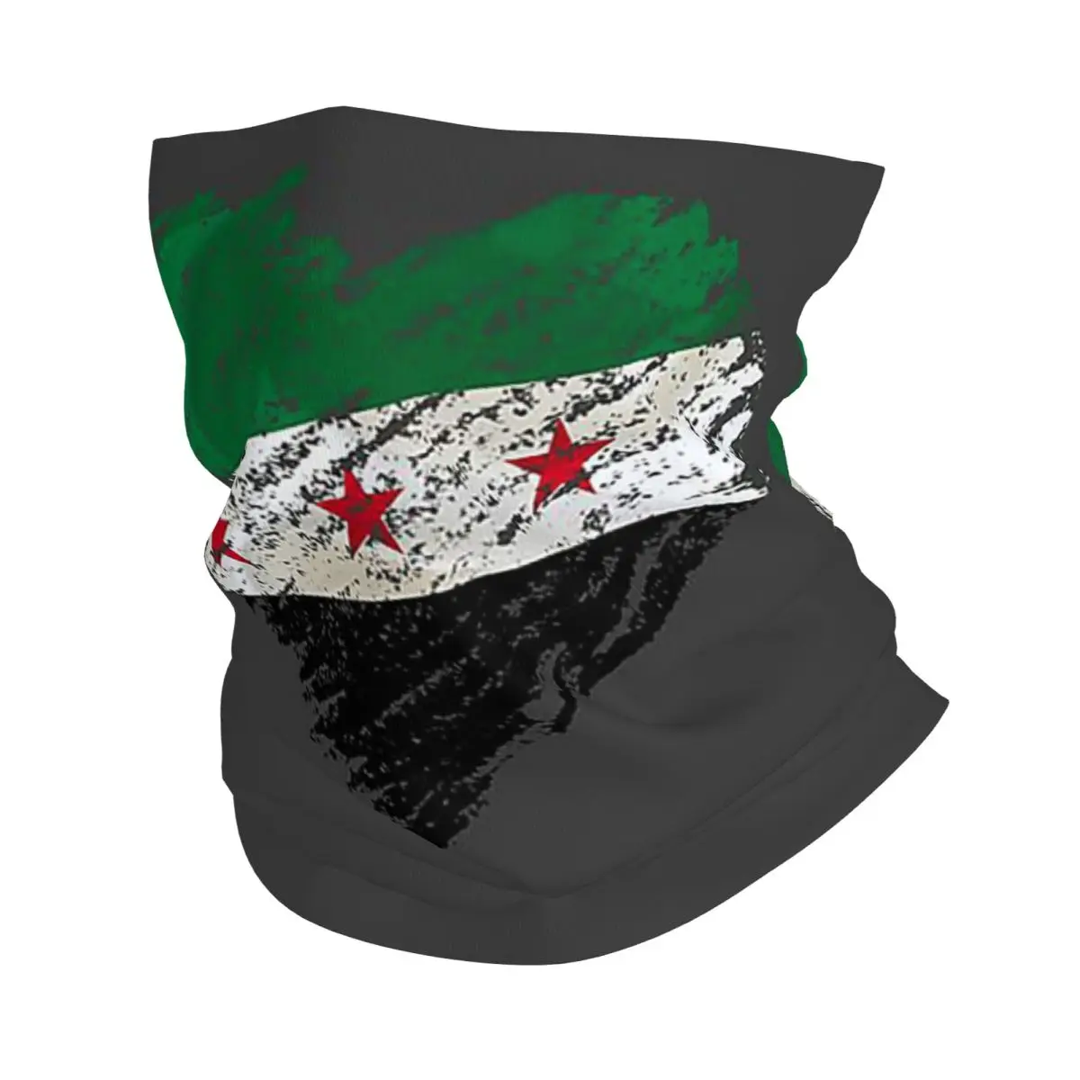 Scribble I Love Syria Independence Flag Bandana Neck Gaiter Printed Wrap Scarf Warm Headwear Outdoor Sports For Men Women Adult