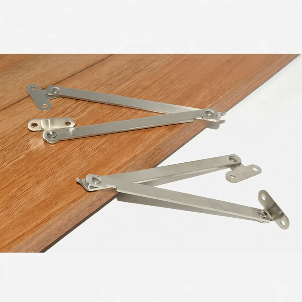 Sturdy Metal Folding Support Hinge Cabinet Door Strut Hardware For Modern Furniture Display Rack Cupboard Fitting