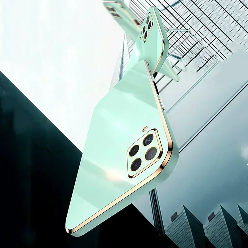 Luxury SquareชุบซิลิโคนสําหรับHuawei P40 Lite P30 P20 Pro Mate 20 30 40 Nova 7 6 SE 8 Pro 5i 3i Slimกันกระแทก