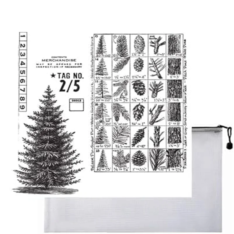 Winter Woodland Cling Stamp Set - ถุงเก็บตาข่ายทนทานคุณภาพสูงใช้งานง่าย