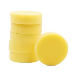 Waxing Sponge Round Car Detailing Sponge Durable Polishing  Lightweight Yellow Dense Foam Sponge