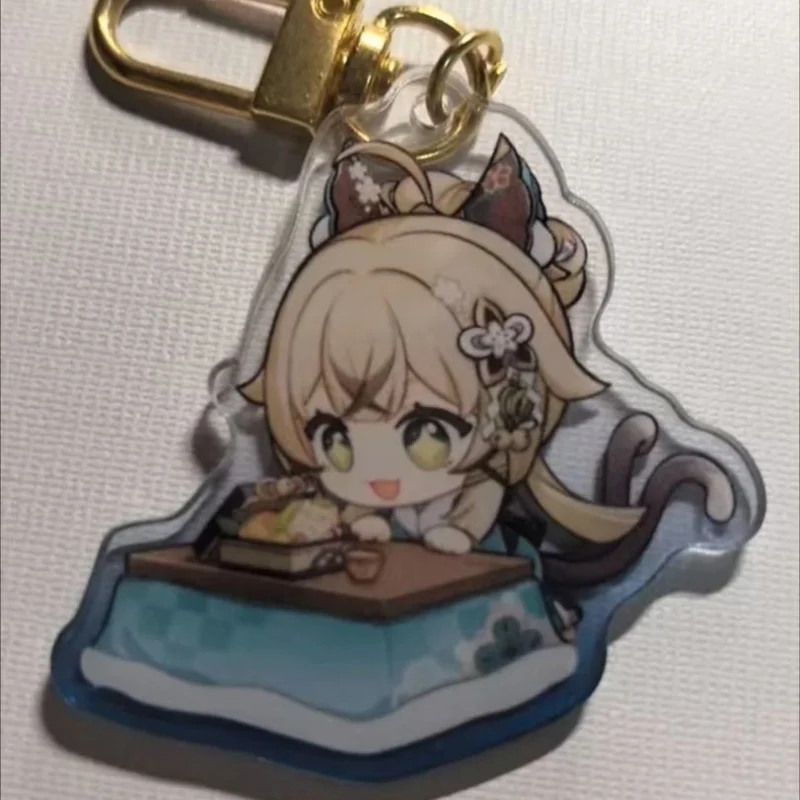 Mihoyo Genshin Impact Kirara w wersji Q, akrylowy brelok do plecaka, etui na słuchawki, dekoracja, kolekcja, prezent urodzinowy dla przyjaciół
