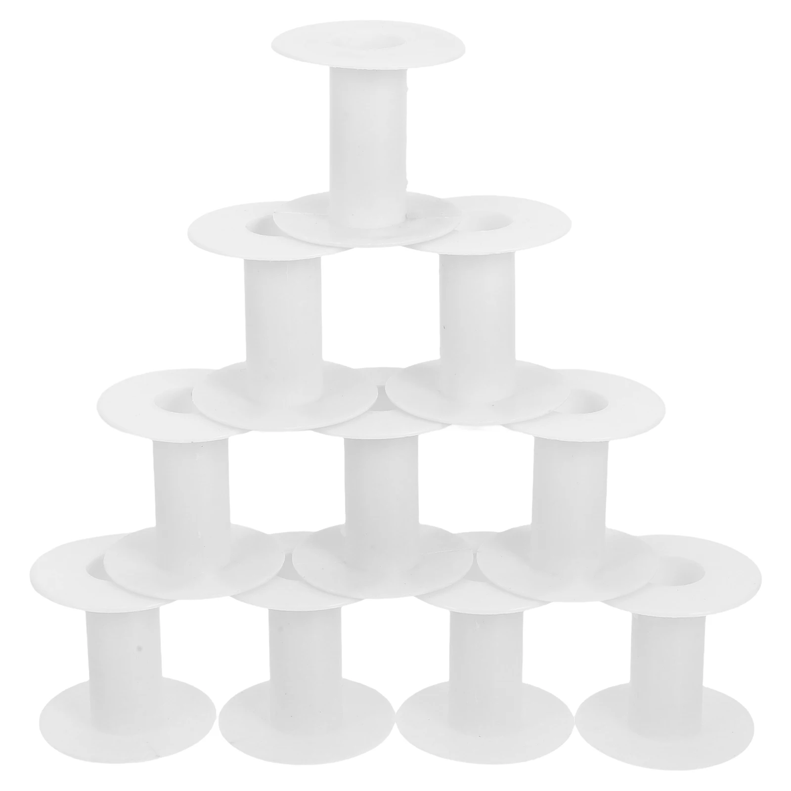 

10 Pcs Reel Embroidery Thread Spools Embroidered Bobbins for Empty Cord Plastic Machine Sewing Machines