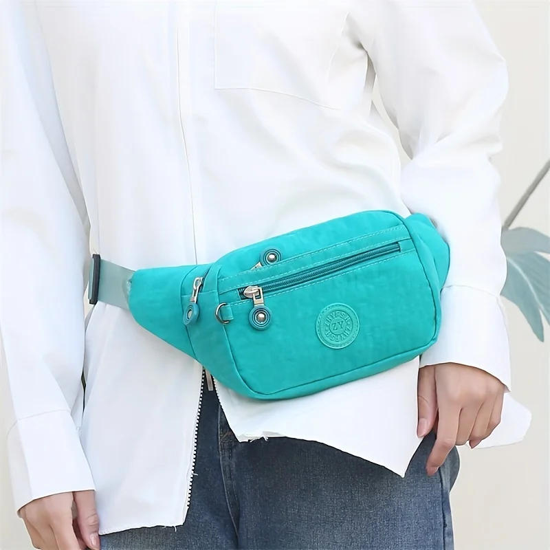Leichte Gürteltasche, Umhängetasche, mehrere Reißverschlusstaschen, verstellbarer breiter Riemen, Hüfttasche, Brusttasche für Damen zum Laufen – Detail 14
