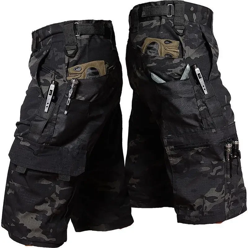 

Military Outdoor Cargo Pants Men Tactical Shorts Summer Waterproof Urban Shorts Trekking Camping Multi Pocket Hiking Shorts