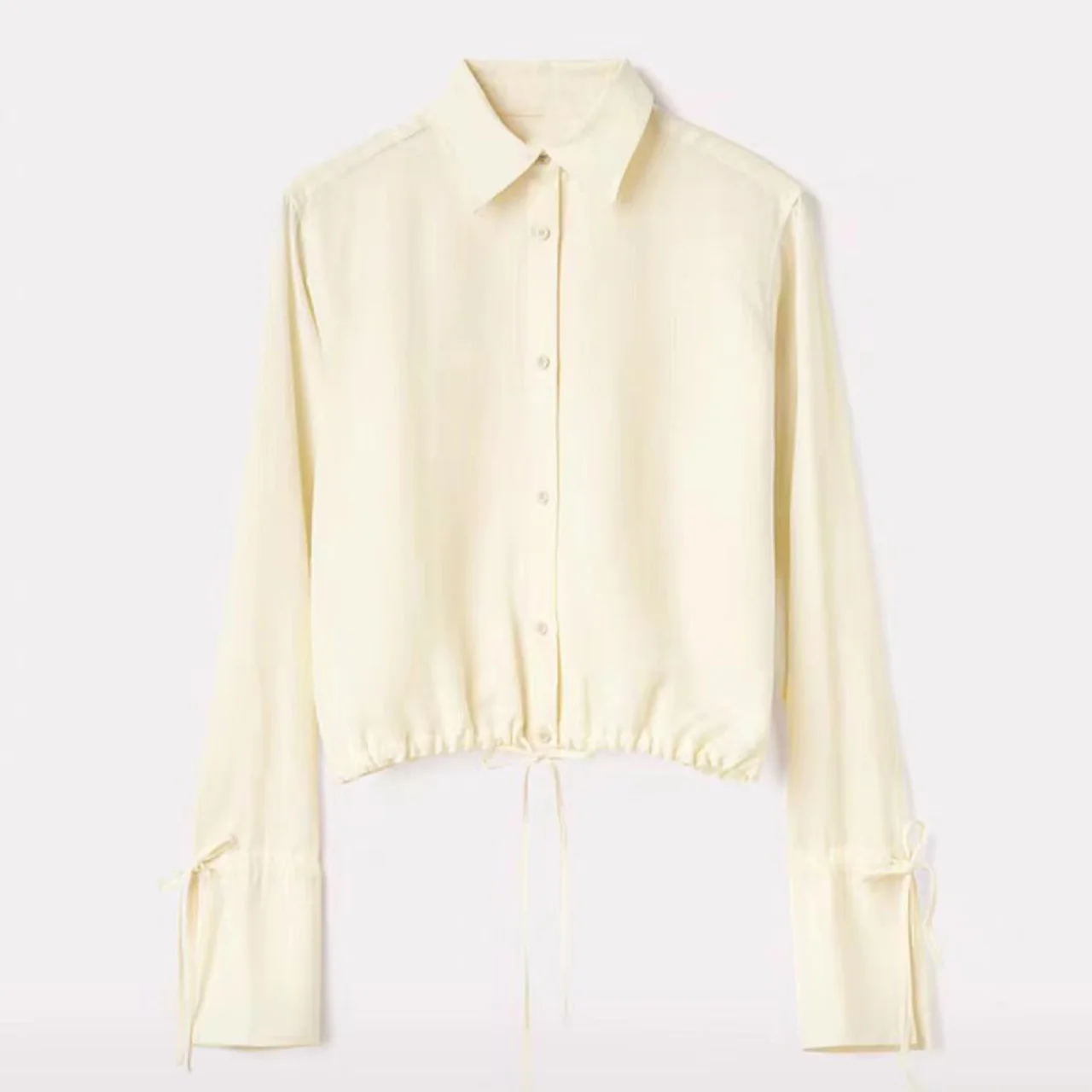 قميص جديد بأكمام طويلة موديل 2025 برباط قصير للنساء #5