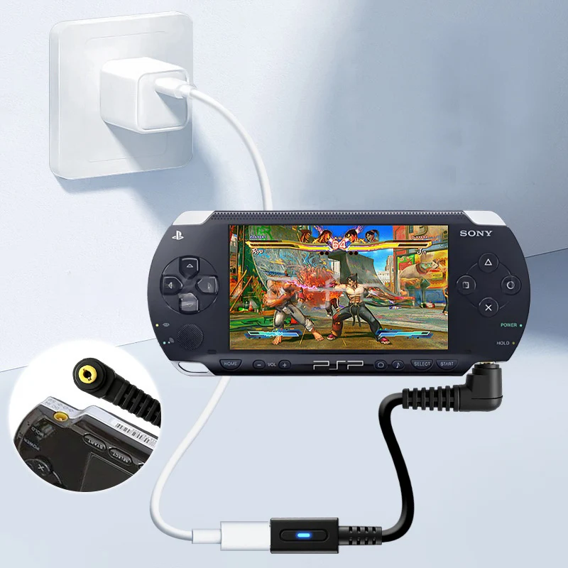 PD Type C Cable for PSP1000 2000 3000 Controller Charging Adapter USB C Convert Cord for Playstation Portable Power Cable - view 5