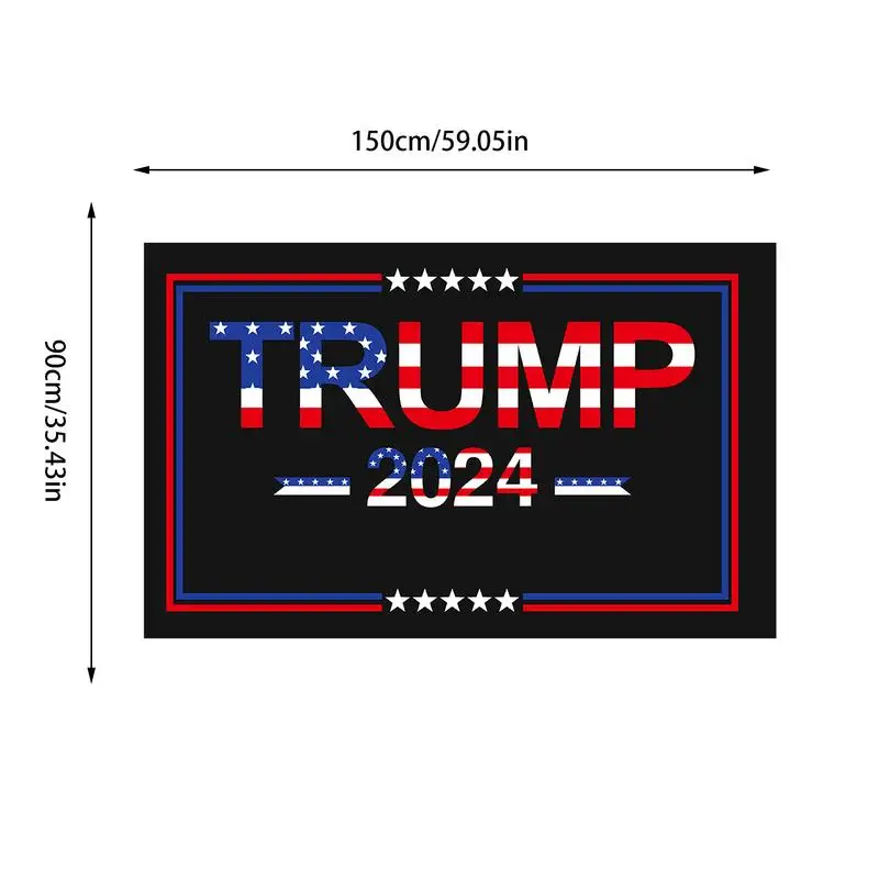 2024 Campaign Flag Bright Campaign Banners For American Election Weather & Fade Resistant Background Banner Yard Signs 2024