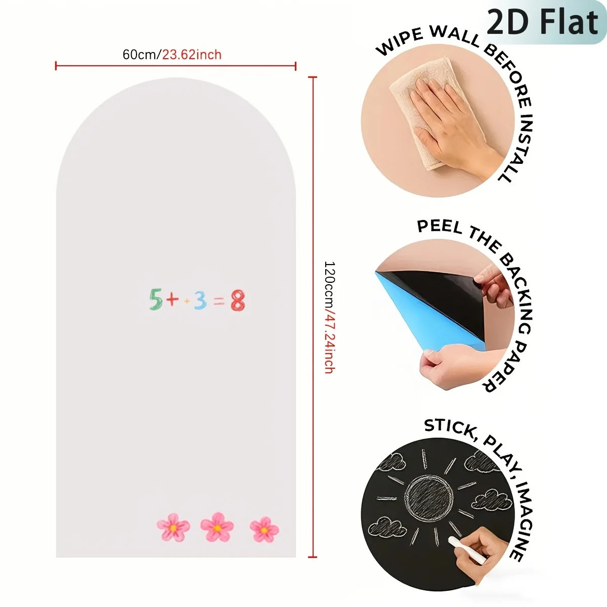 Multi-functional Erasable Magnetic Arch Whiteboard Wall Sticker Set, Suitable for Back-to-school Season and Office Use