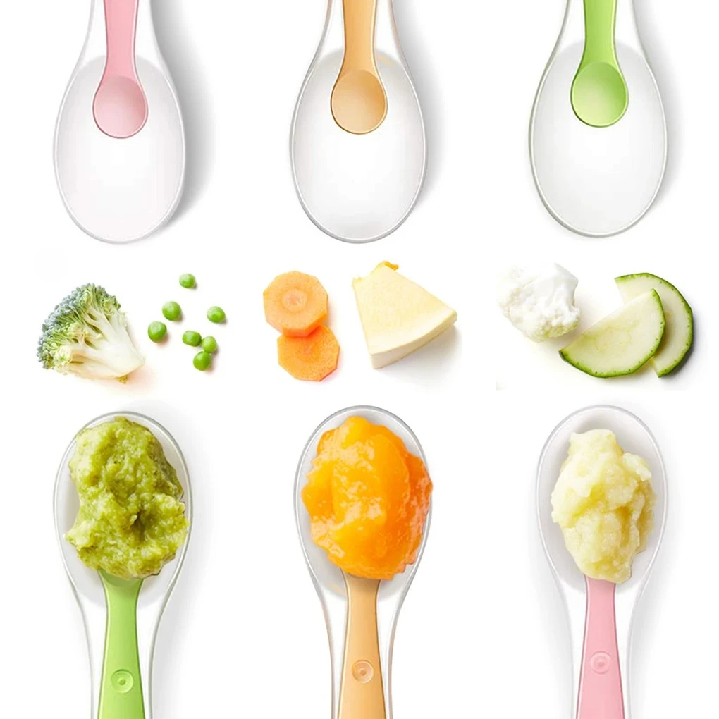 2pcs Baby soft silicone Spoon & PP Transparent Box Baby Feeding Soft Tip Tableware Learning Eat Training Auxiliary Tools image 3