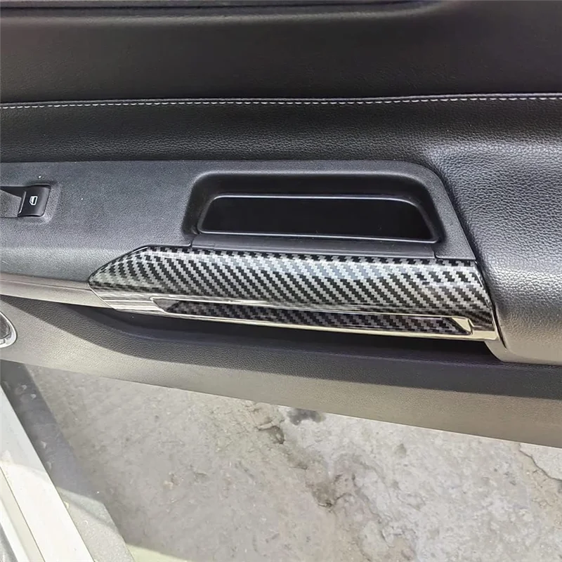 

AEE5-Car Inner Door Handle Cover Decoration Trim For Ford Mustang 2024 Interior Accessories Carbon Fiber