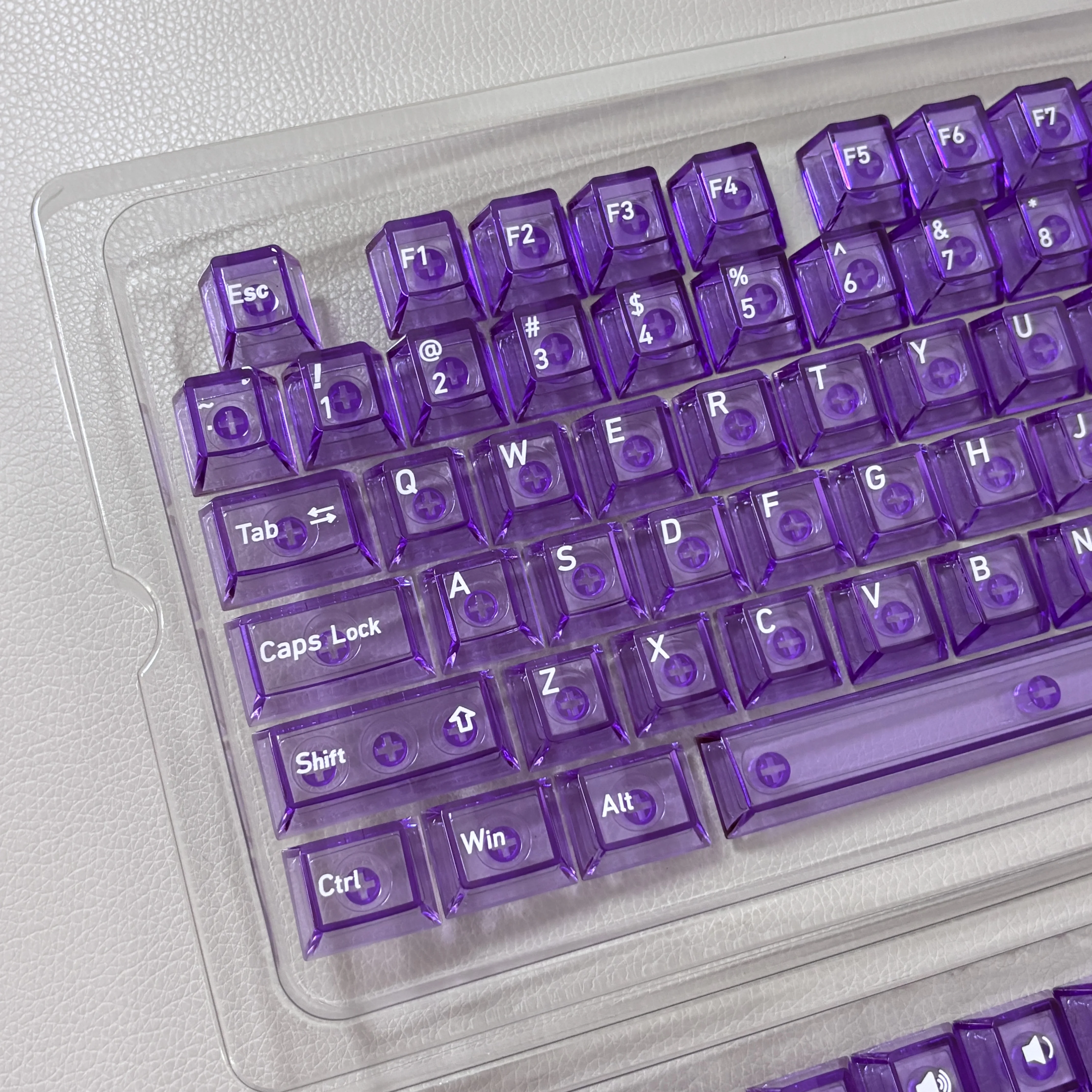 136 Klawiszy Angielski Koreański Rosyjski Japoński Przezroczyste PC Top Print Cherry Profile Kolorowe Nakładki na Klawisze do Klawiatur Mechanicznych MX — zdjęcie produktu 6