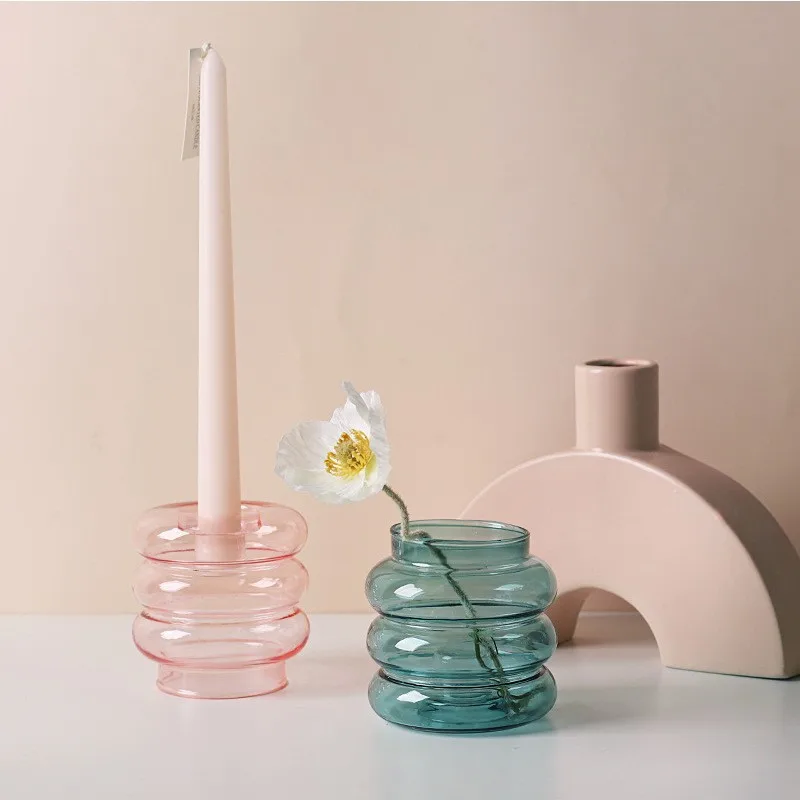 Dual Candlestick Stand Taper Holders Tealight Candles For Home Decor Wedding Decoration Party Vase Table Centerpiece Decoration