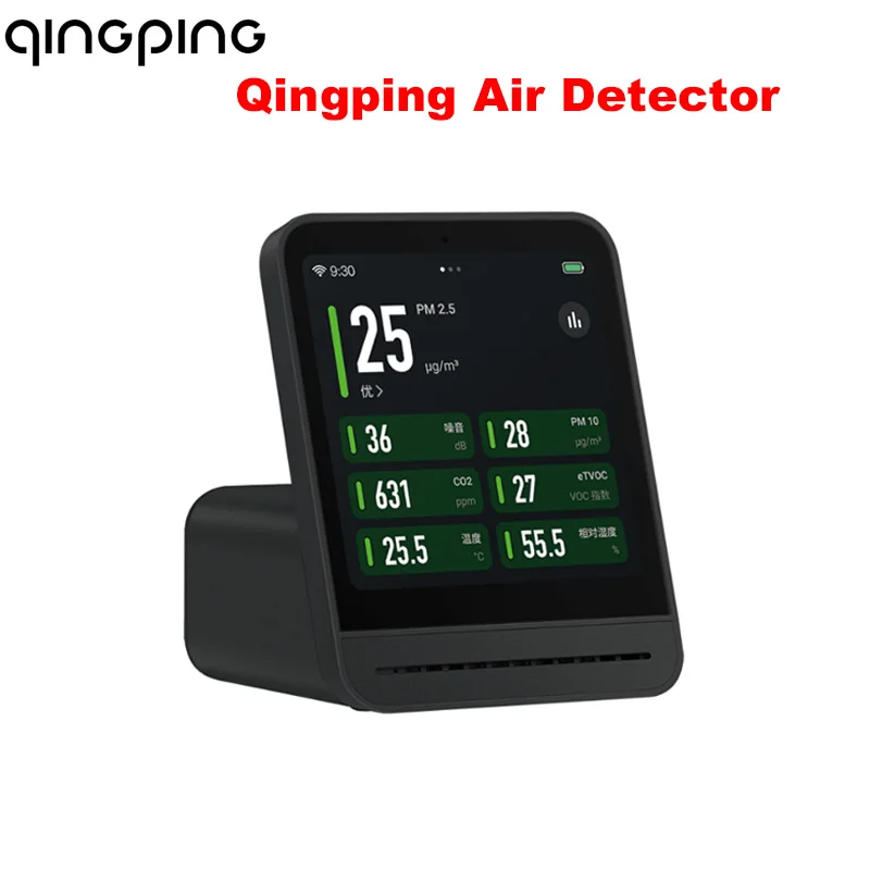 Qingping Air Detector 2 Smart Home Touch Screen Control Temperature Humidity Sensor CO2 PM2.5 Quality Monitor Mi Home APP CN image 3
