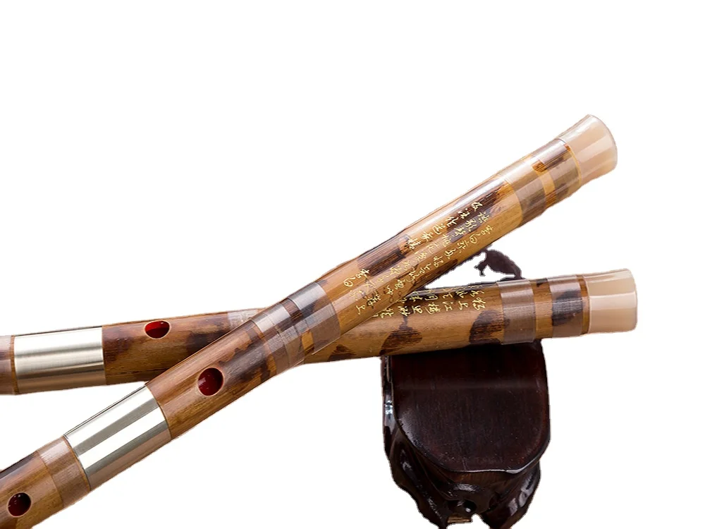 Hooqu Bamboo Flute Extra Fine Bamboo Flute With Hot Stamped Leather Master Flute