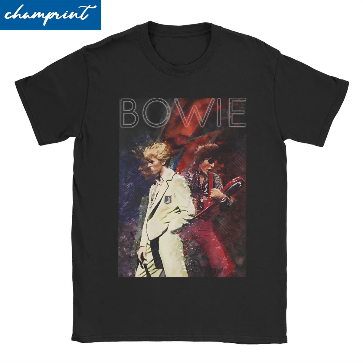 Men Women English Singer Actor T Shirt Davids Star Bowied Cotton Tops Vintage Short Sleeve Crewneck Tees Plus Size T-Shirts