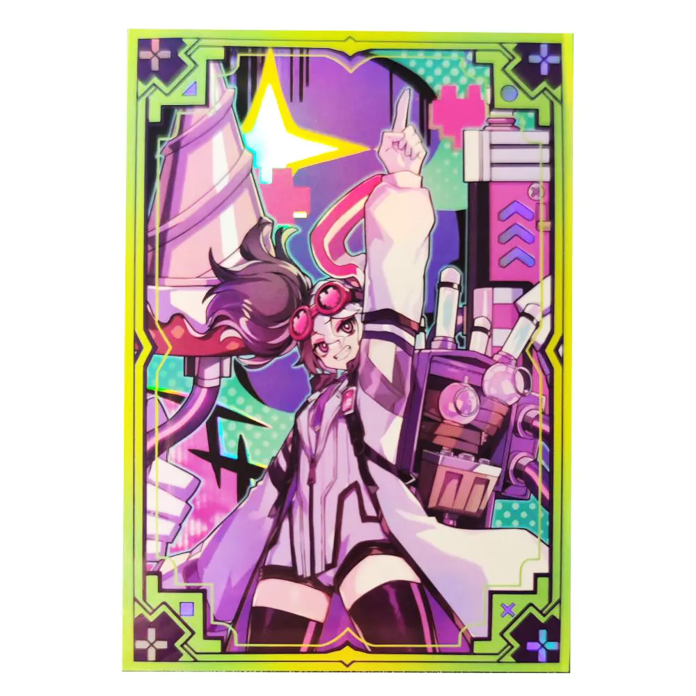 60ct Holographic Top Loading Trading Card Sleeves Deck Protector for YuGiOh/Japanese Art Anime Printing Card Sleeves Protectors