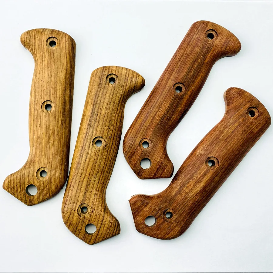 

1pair Natural Solid Wood Handle Patch for KB Bk2 Knife Handle Modification Parts with Screw Knife Handle Grips DIY Accessories