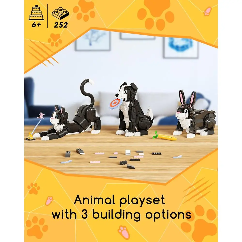 3-in-1-Tier-Smoking-Bauset: Zusammenbauen in Katze, Hund oder Kaninchen – Lernspielzeug für Kinder ab 6 Jahren