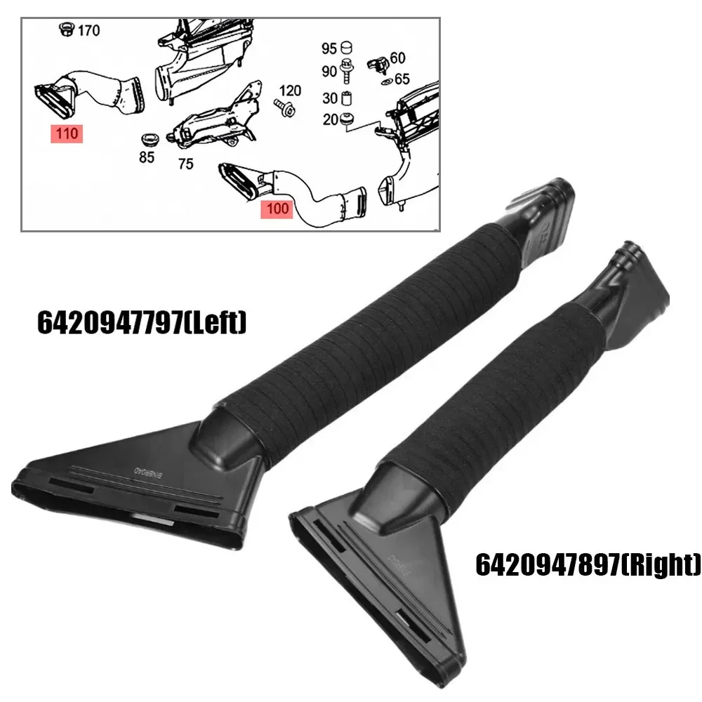 For Mercedes-Benz S Class W222 1x Left Right Side Diesel Air Hose Intake Pipe ABS 6420947797 6420947897 Car Accessories Auto