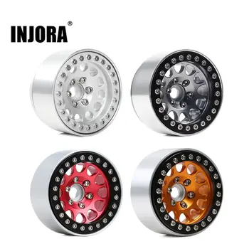 INJORA 4件CNC鋁合金1.9吋防脫圈輪轂,適用於1/10遙控攀爬車,型號包括Axial SCX10、90046、AXI03007、TRX4、VS4-10、Redcat Gen8等。 10 最佳銷售 履帶輪 - №4