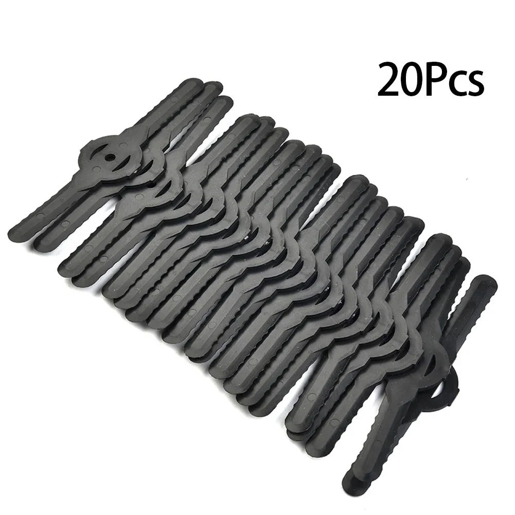 Cuchillas de plástico de 20 piezas para cortacésped eléctrico, herramienta de desbrozadora inalámbrica, repuesto para herramienta de jardín