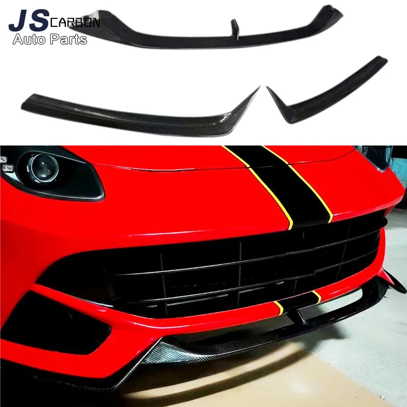 High quality  For Ferrari F12 Berlinetta 2013-2017 Carbon Fiber Car Front Bumper Diverter Spoiler Diffuser Front lip chin