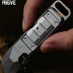 FEGVE EDC Crowbar FEGVE Multi-function Mini Driver Corkscrew FEGVE Multi-function Bottle Opener Titanium Alloy