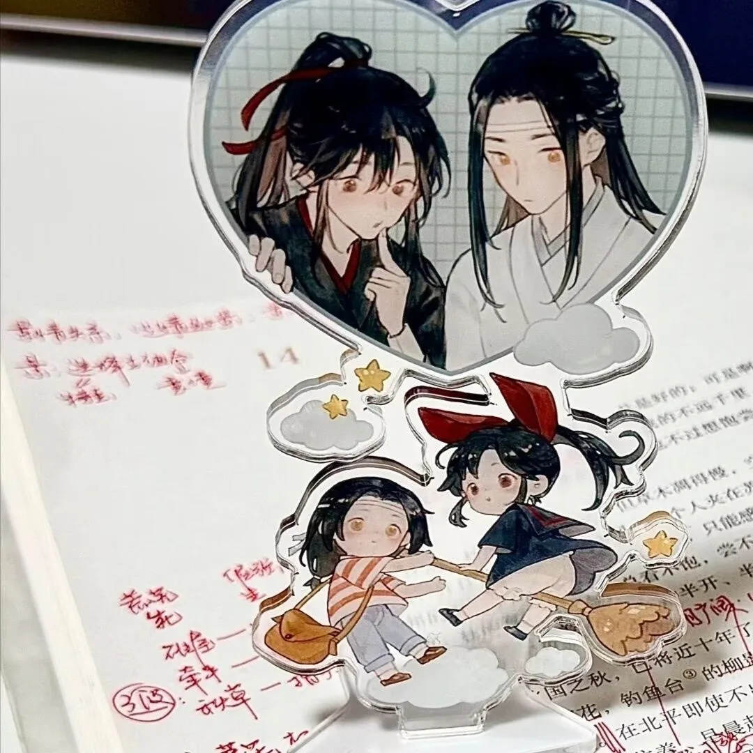 

Лань Ванцзи и Вэй Усянь, Мастера Демонического пути, эстетичная мультяшная настольная фигурка с подставкой, обязательный подарок для друзей.