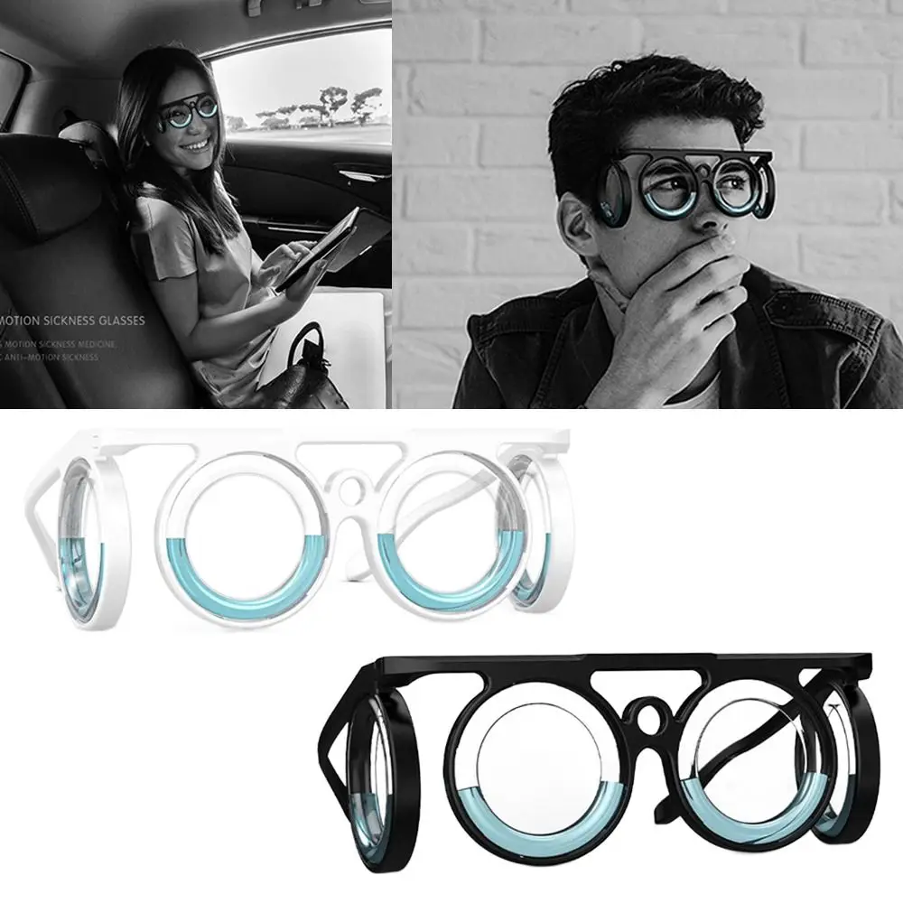 Ultra-Light Anti-Motion Sickness Glasses Airsickness Carsickness Nausea Relief Glasses Water Filled Portable Seasickness Glasses