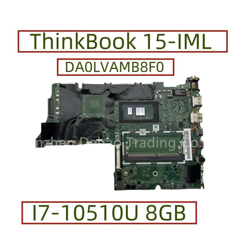 Lenovo Thinkbook 15-iml,da0lvamb8f0,I7-10510U, 8GB RAM,uma,fru用ノートブックマザーボード: 5b20s43643