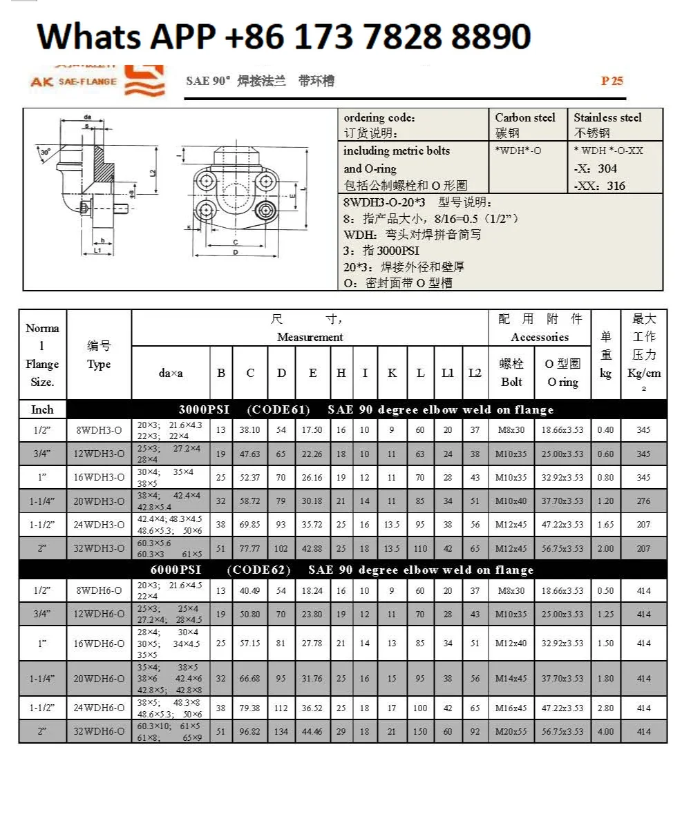 SAE90 degree flange-AFW right angle welding, oil pump flange