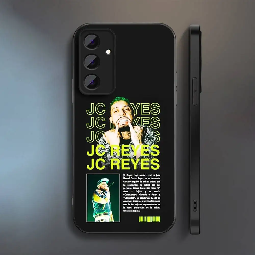 حافظة هاتف Jc Reyes JC REYES Tour 2025 لهاتف سامسونج S 25,24,23,22,30,21,10,9,Ultra,Plus,Lite,FE,4,5G حافظة سوداء ناعمة