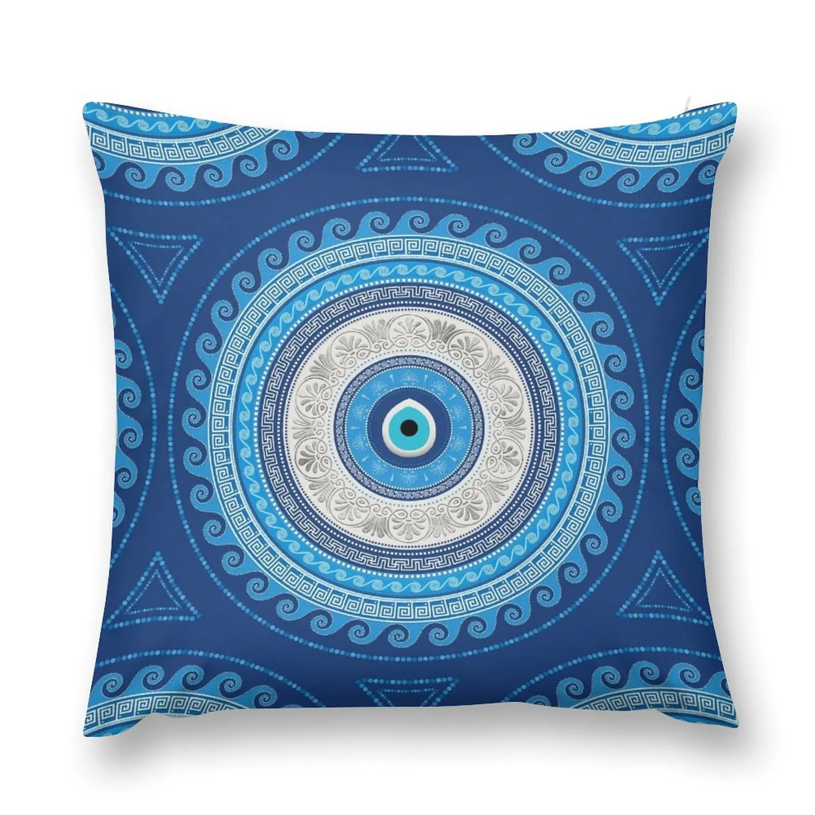 

Greek Mati Mataki - Matiasma Evil Eye ornament Throw Pillow Couch Pillows Cushion Cover For Sofa Sofa Cushions pillow