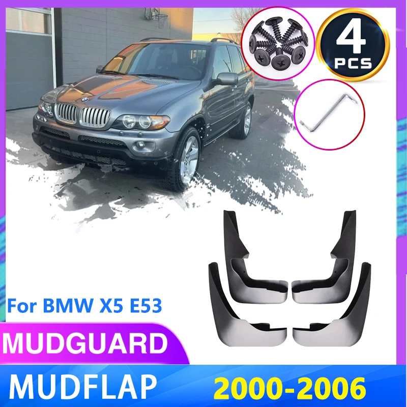 

Car Mudguards For BMW X5 E53 2000~2006 2001 2002 Mudflap Fender Mud Flaps Guard Splash Front Rear Wheel Auto Accessories 4Pcs